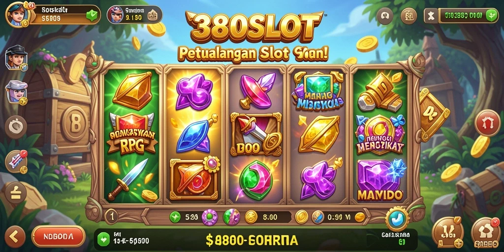 Gameplay seru dengan kombinasi RPG dan slot yang menantang.