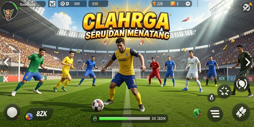 Tampilan gameplay 8ZK dengan berbagai cabang olahraga yang menarik.