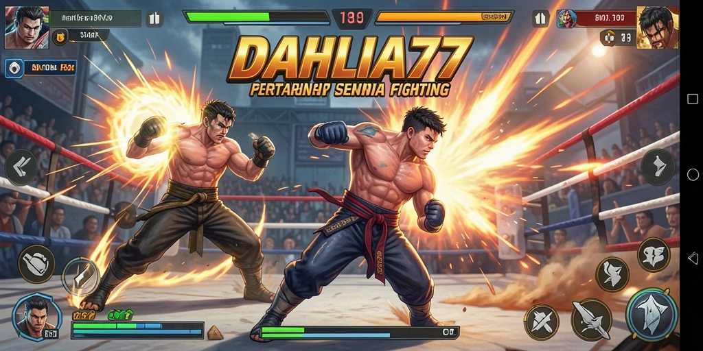 Tampilan seru gameplay DAHLIA77 yang mengajak pemain beraksi dalam pertarungan Fighting.