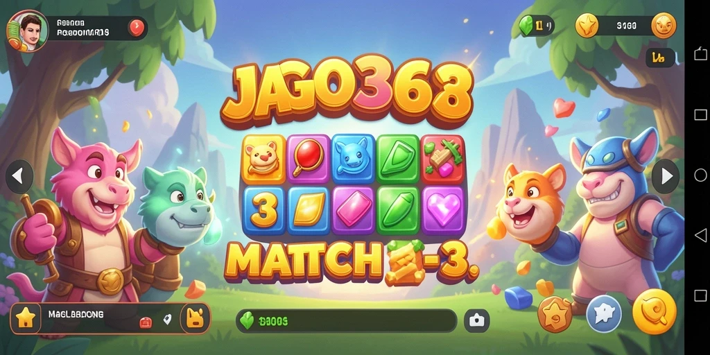 Screenshot gameplay JAGO368 yang menunjukkan keseruan mencocokkan objek.