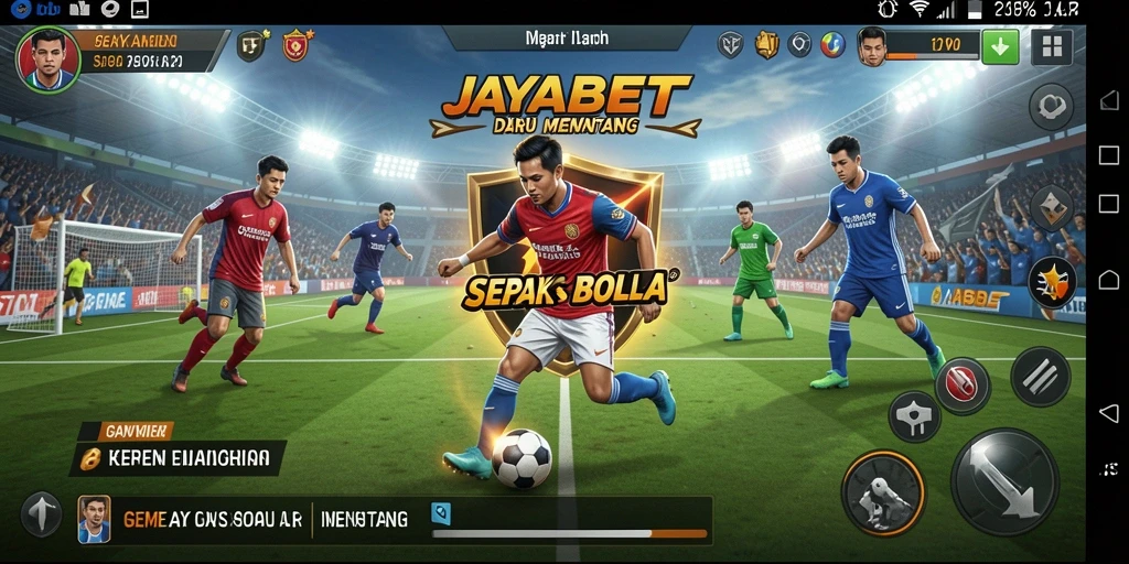Gambaran gameplay menarik dari JAYABET dengan aksi sepak bola mendebarkan.