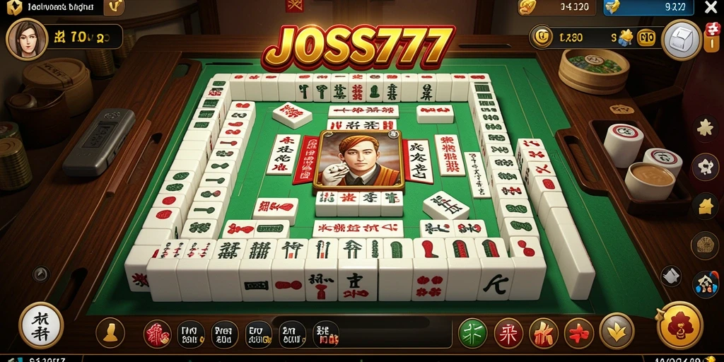 Screenshot utama JOSS777 menampilkan aksi seru dalam permainan Mahjong.