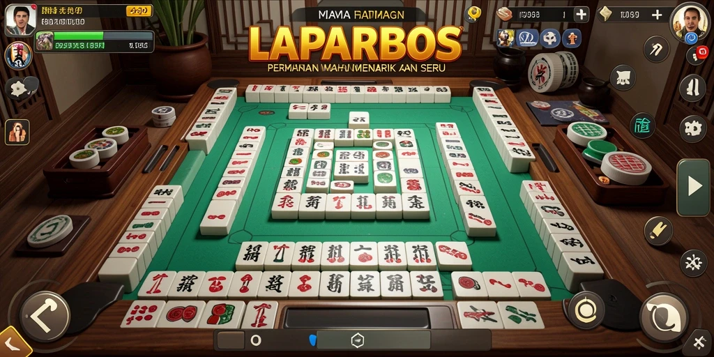 Screenshot gameplay LAPARBOS yang menunjukkan keseruan permainan Mahjong.