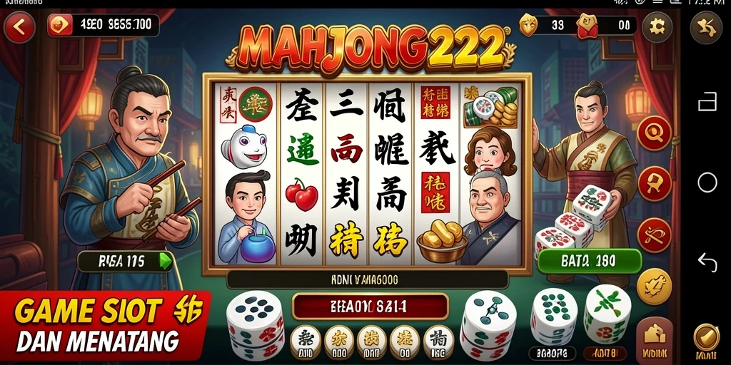 Screenshot utama MAHJONG222 menampilkan keseruan bermain Slot dengan grafis menarik.