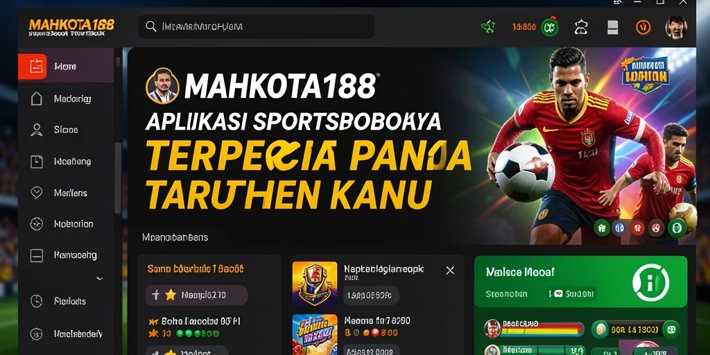 Tampilan utama aplikasi MAHKOTA188 yang menarik untuk taruhan olahraga.