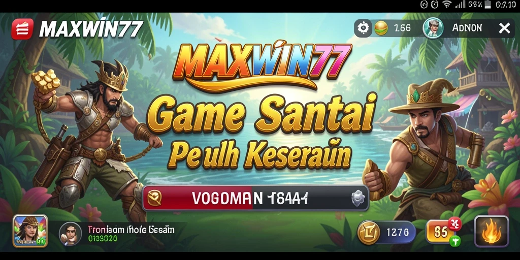 Tampilan screenshot gameplay MAXWIN77 yang penuh warna dan seru.