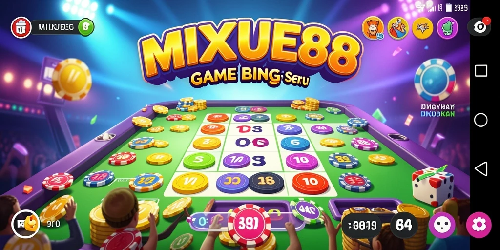 Tampilan gameplay Bingo yang seru dan interaktif dari MIXUE88.