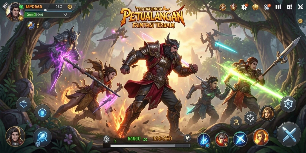 Screenshot menampilkan aksi pertarungan seru dalam MPO666.