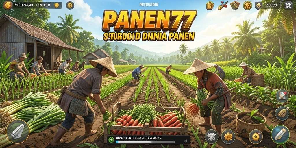 Screenshot PANEN77 menampilkan gameplay petualangan bertani yang mengasyikkan.
