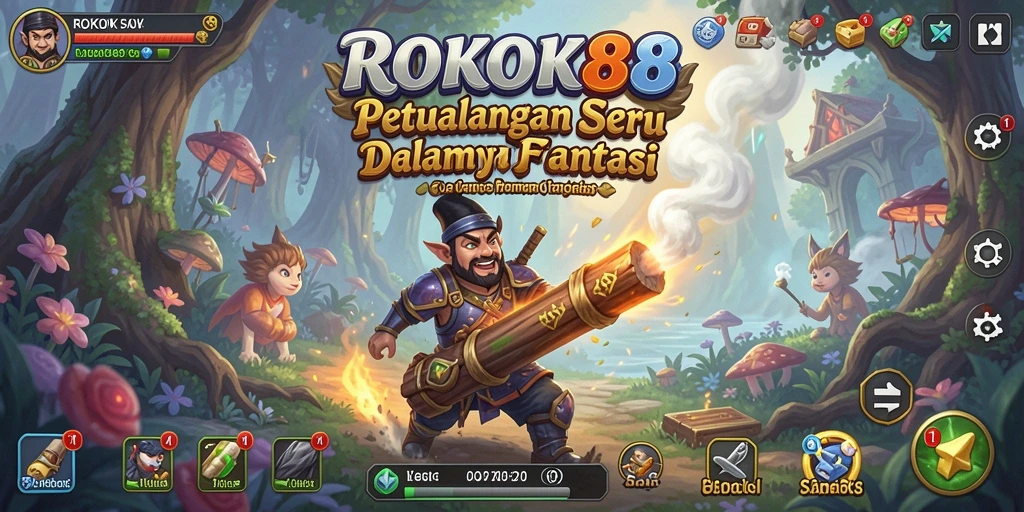 Screenshot utama ROKOK88 menampilkan gameplay petualangan yang menegangkan.