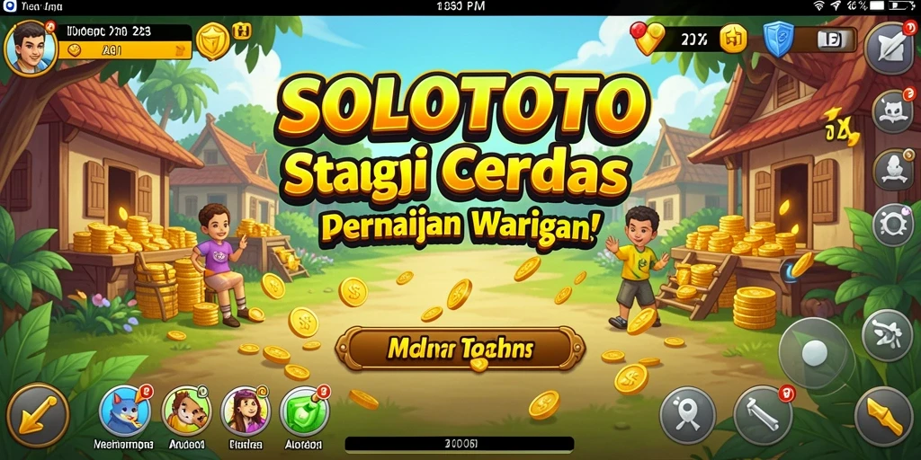 Tampilan gameplay strategis SOLOTOTO yang mendebarkan dan interaktif.