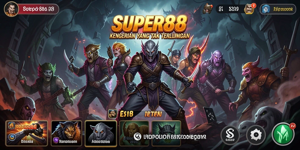 Gameplay mencekam dari SUPER88 dengan efek suara yang menghantui.