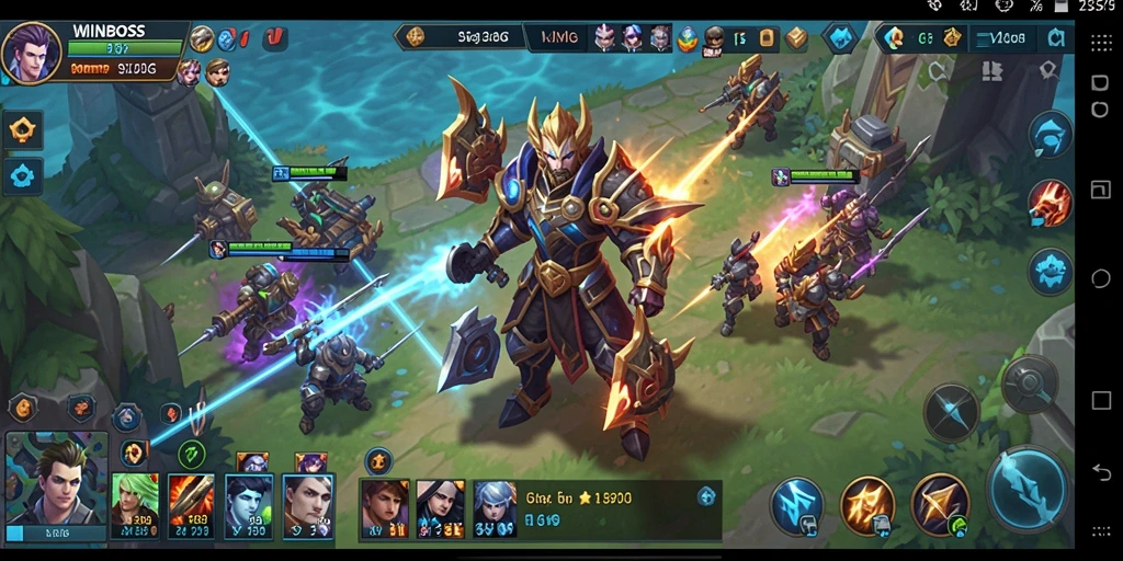 Tampilan gameplay <strong>WINBOSS</strong> yang menegangkan dengan strategi tempur yang seru.