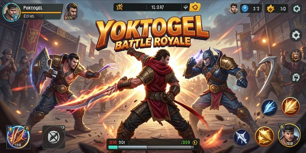 Gameplay seru YOKTOGEL dalam mode Battle Royale.